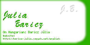 julia baricz business card